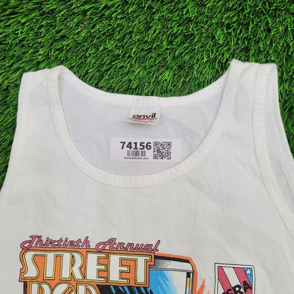 Vintage 1999 NSRA Hot-Rod Tank-Top M/L 20x26 White - Picture 10 of 11